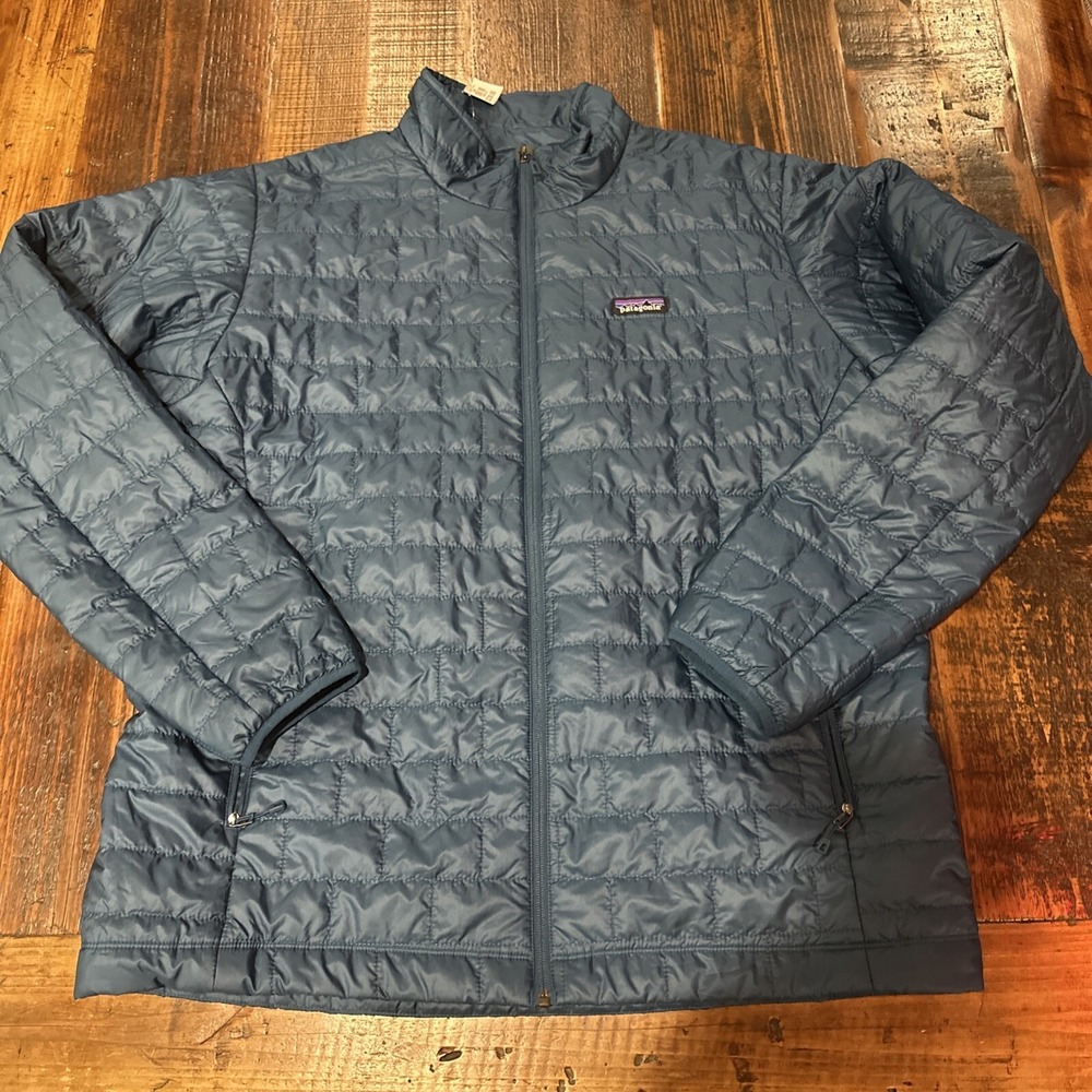 Patagonia Nano Puff Jacket Lagom Blue Full Zip Insulated Primaloft Mens Size XXL